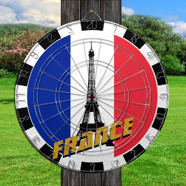 Frankrike Dartboard & Fransk Flagga, Paris/speltav Darttavla