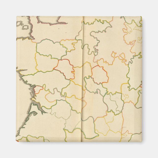 Frankrike-delningskontur Magnet (Framsidan)