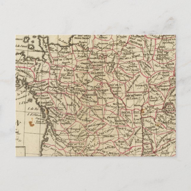 Frankrike, departemens vykort (Framsida)