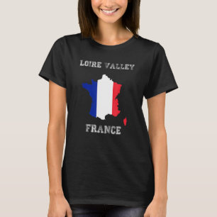 Frankrike Distress Flagga Loire Valley-Pridet T Shirt