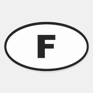 Frankrike - F - Europeiska Ovalt Klistermärke