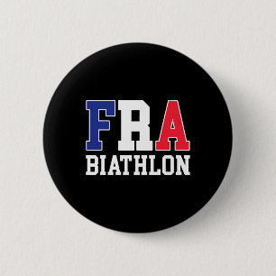 Frankrike Flagga biatlonist - Fransk Fra Biathlon Knapp