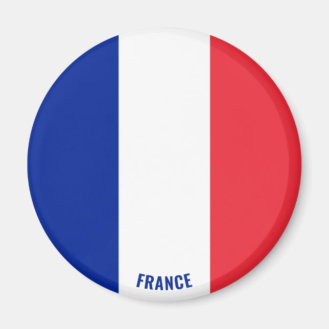 Frankrike Flagga Charming Patriotic Magnet (Framsidan)