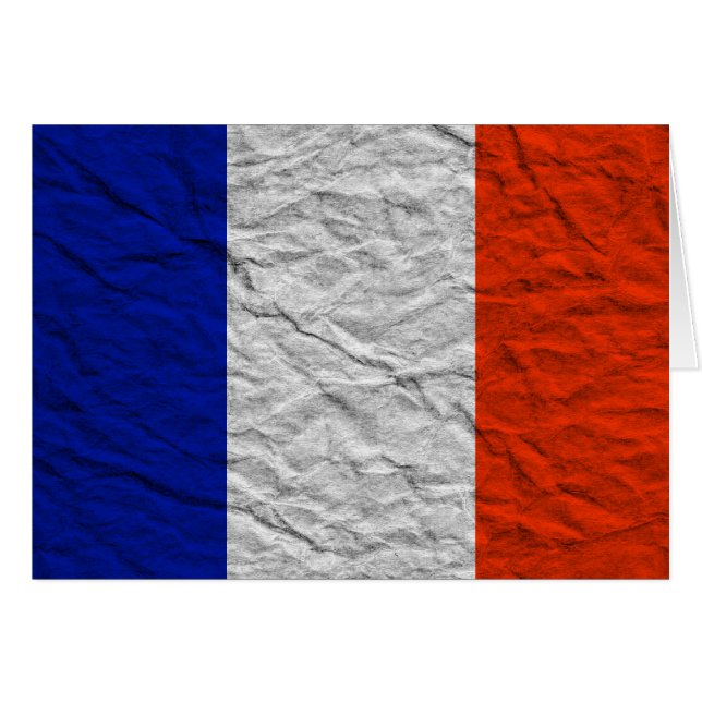 frankrike flagga hälsningskort (Framsidan Horizontal)