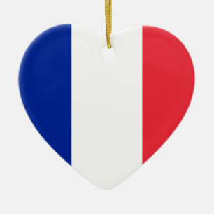Frankrike Flagga Heart Ornament