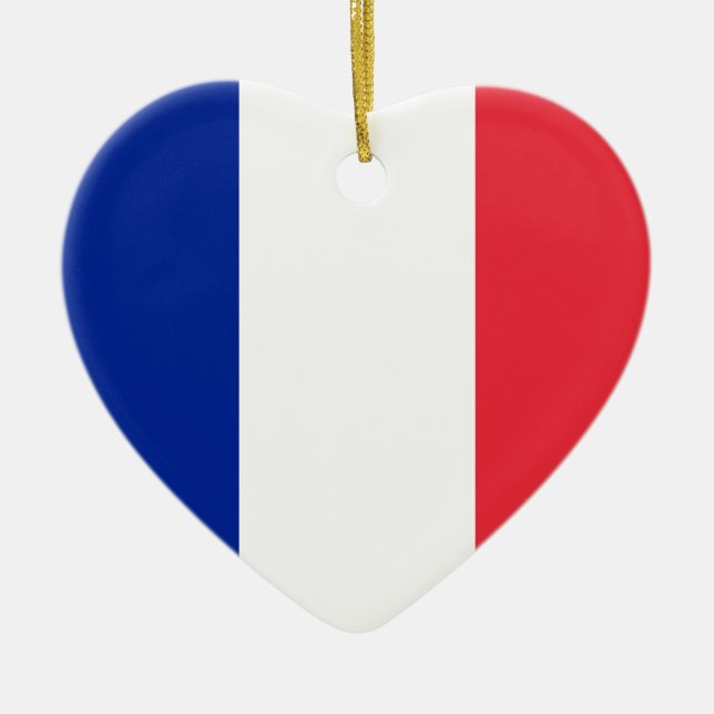 Frankrike Flagga Heart Ornament (Framsidan)