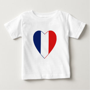 Frankrike Flagga Heart T-Shirt