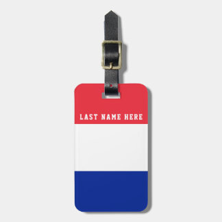Frankrike Flagga Luggage Tag (lägg till adress på Bagagebricka