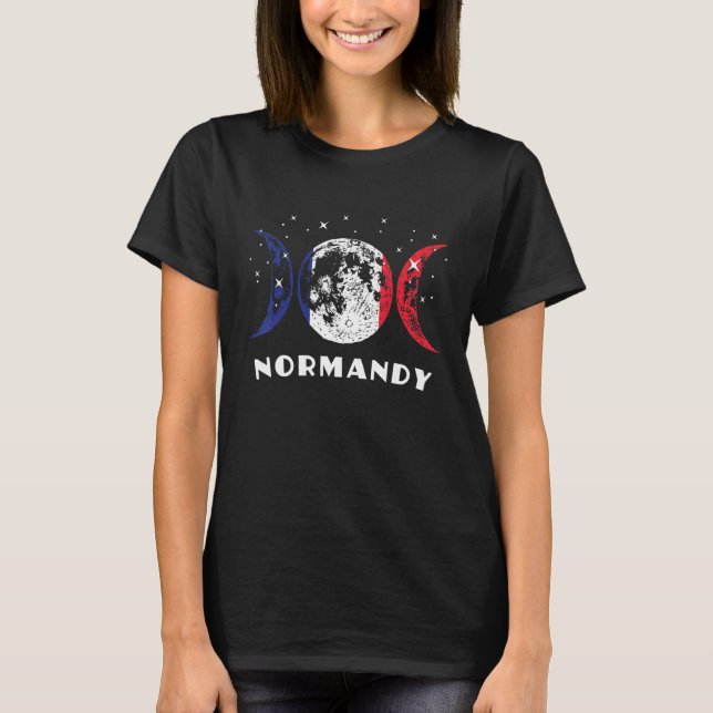Frankrike Flagga Normandy City T Shirt (Framsida)