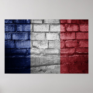 Frankrike flagga poster
