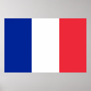 Frankrike Flagga Poster