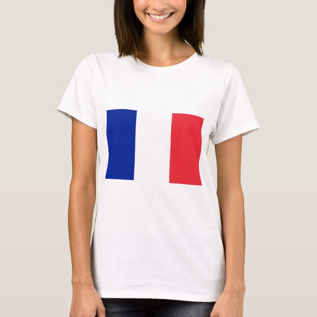 Frankrike Flagga T Shirt (Framsida)