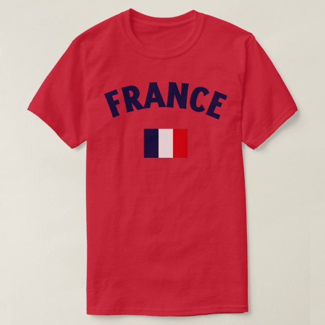 Frankrike Flagga T Shirt (Design framsida)