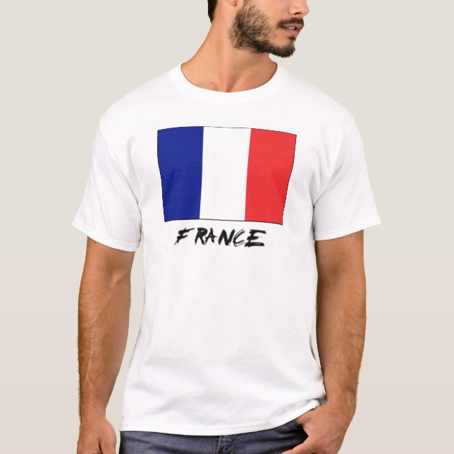 Frankrike Flagga T-shirt (Framsida)