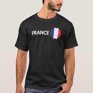 Frankrike Flagga Vintage Fransk Frankrike Flagga- T Shirt