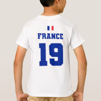 Frankrike Football Soccer Team #19 Kids T-Shirt