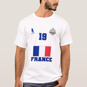 Frankrike Football Soccer Team #19 T-Shirt
