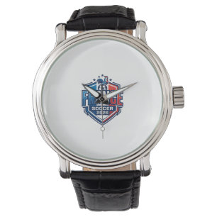 Frankrike Fotboll 2026 Fotboll Fet Land Typografi Armbandsur