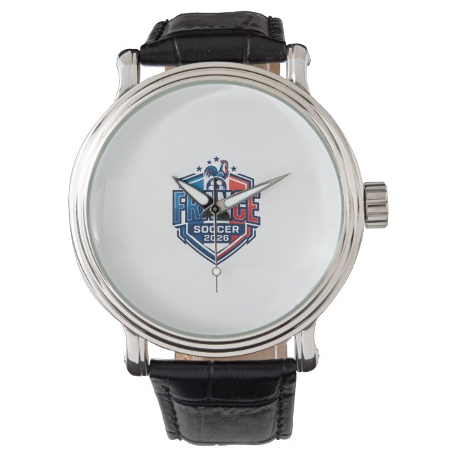 Frankrike Fotboll 2026 Fotboll Fet Land Typografi  Armbandsur (Framsida)
