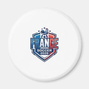 Frankrike Fotboll 2026 Fotboll Fet Land Typografi Magnet