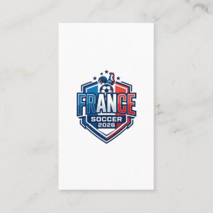 Frankrike Fotboll 2026 Fotboll Fet Land Typografi Visitkort
