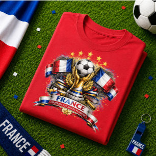 Frankrike Fotboll Fan Fransk Fotboll Världscupen F T Shirt