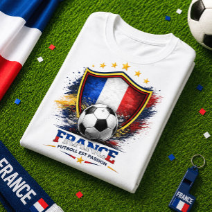 Frankrike Fotboll Fan Fransk Fotboll Världscupen F T Shirt