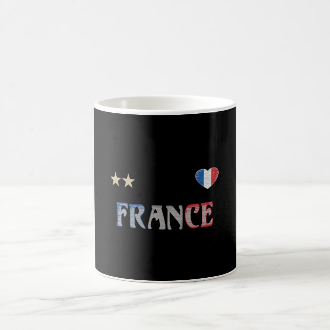 Frankrike Fotboll Fläkt Shirt Fransk Flagga Kaffemugg (Center)