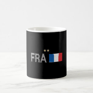 Frankrike Fotboll Fläkt Shirt Fransk Flagga Kaffemugg
