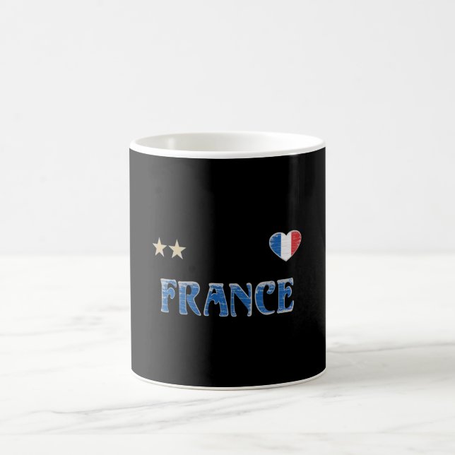 Frankrike Fotboll Fläkt Shirt Fransk Flagga Kaffemugg (Center)
