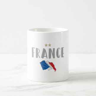 Frankrike Fotboll Fläkt Shirt Fransk Flagga Kaffemugg