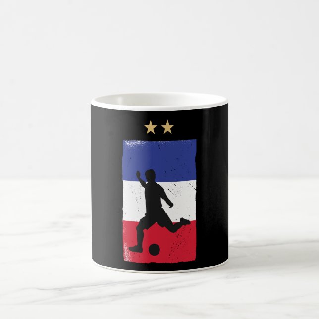 Frankrike Fotboll Fläkt Shirt Fransk Flagga Kaffemugg (Center)