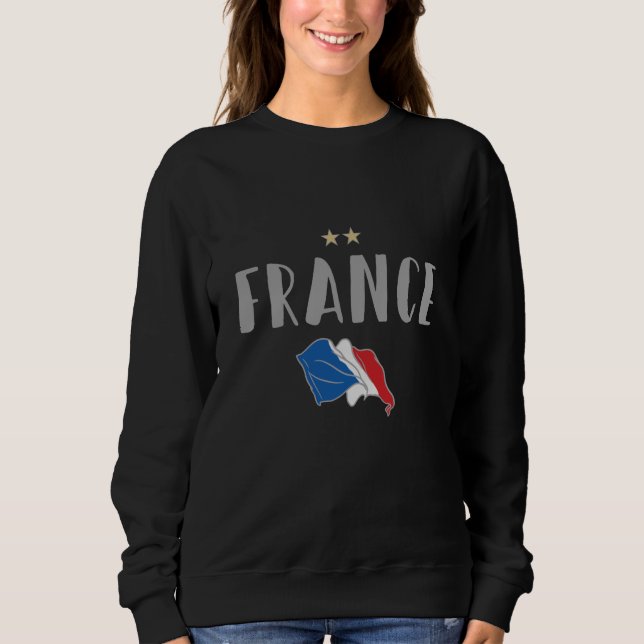 Frankrike Fotboll Fläkt Shirt Fransk Flagga T (Framsida)