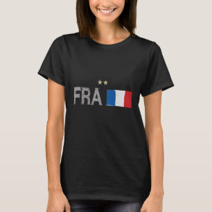Frankrike Fotboll Fläkt Shirt Fransk Flagga T