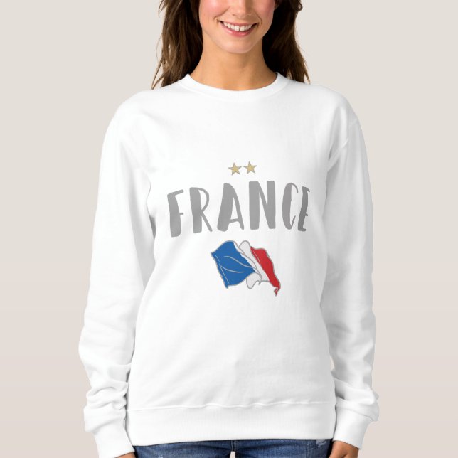 Frankrike Fotboll Fläkt Shirt Fransk Flagga T (Framsida)