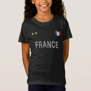 Frankrike Fotboll Fläkt Shirt Heart T