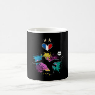 Frankrike Fotboll Fläkt Shirt med Heart Stänk Kaffemugg