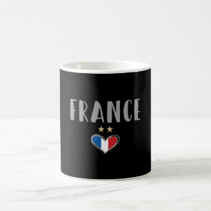 Frankrike Fotboll Fläkt Shirt med hjärta Kaffemugg