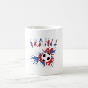 Frankrike Fotboll Grunge Flagga Kaffemugg