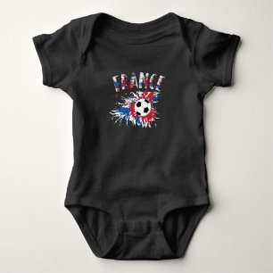 Frankrike Fotboll Grunge Flagga T Shirt