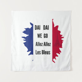 Frankrike Fotboll Stolthet Allez Les Bleus Väggduk