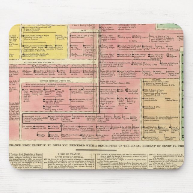 Frankrike från 1589 till 1793 musmatta (Framsidan)