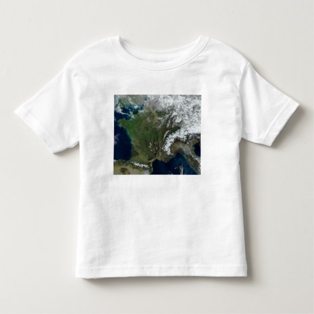 Frankrike från rymden t-shirt (Framsida)