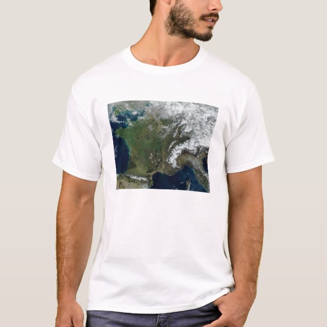 Frankrike från rymden tee shirt (Framsida)
