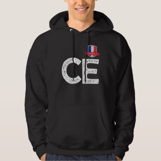 Frankrike Frankrike Human-Flagga Brev C och E Fran Hoodie