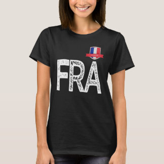Frankrike Frankrike Human-Flagga Brev F och R och  T Shirt
