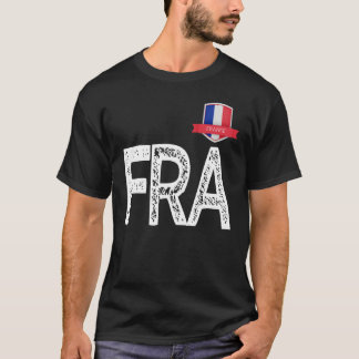 Frankrike Frankrike Human-Flagga Brev F och R och T Shirt
