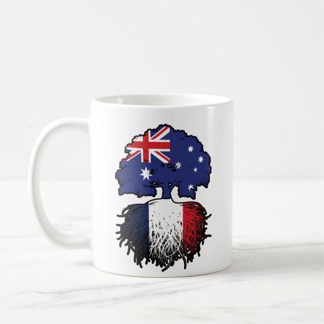Frankrike Fransk Australien Australien Träd Roots  Kaffemugg (Vänster)