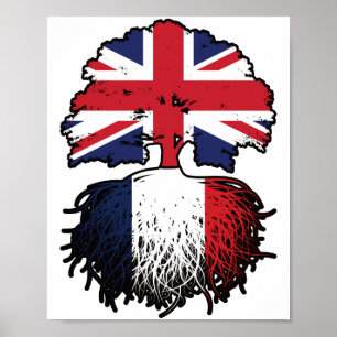 Frankrike Fransk British UK Förenade kungariket St Poster