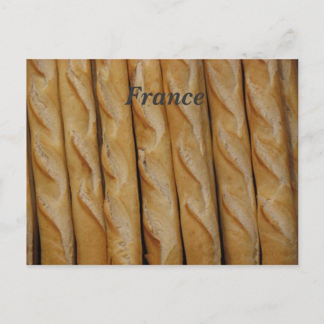 Frankrike - Fransk Bröd Vykort (Framsida)